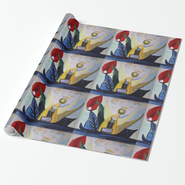 Abstract Painting Wrapping Paper (Unrolled)