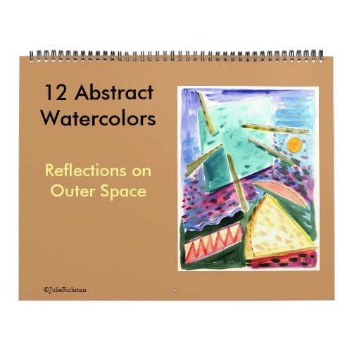 Abstract Paintings_12 watercolors Space Series Calendar