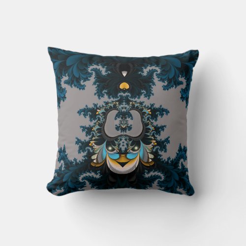 Abstract Paisley Egypt Sky God Horus Throw Pillow