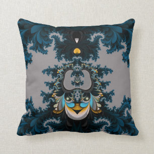 Abstract Paisley Egypt Sky God Horus Throw Pillow