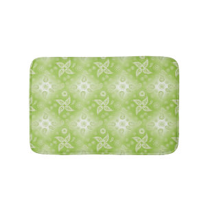 abstract paisley green pattern. bathroom mat