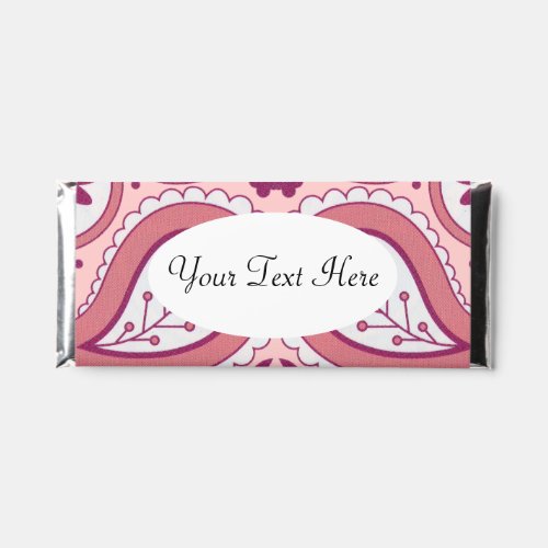Abstract Paisley Pattern in shades of Pink Hershey Bar Favors