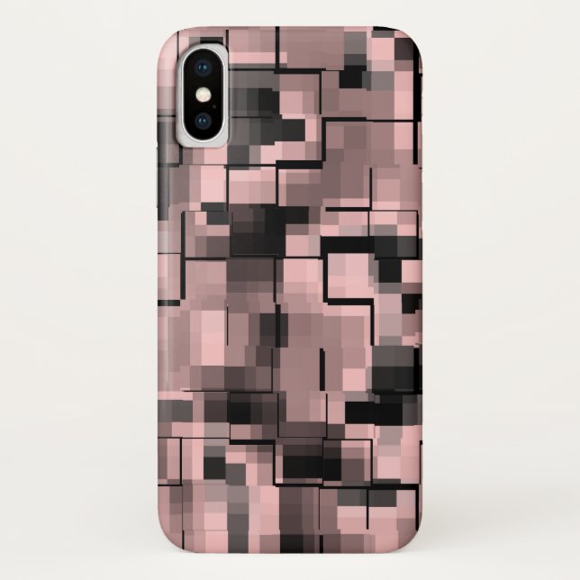 Abstract Pale Pink Black White Gray Case-Mate iPhone Case (Back)