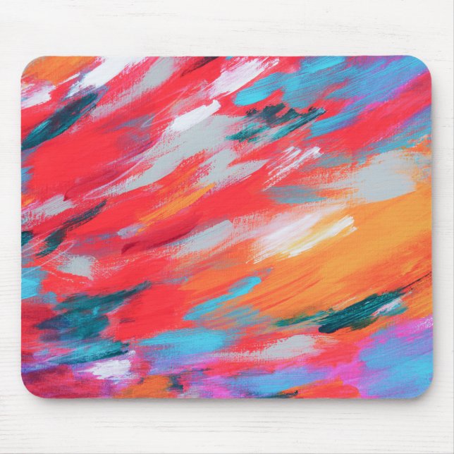 Abstract Palette Acrylic Artwork | Mouse Pad (Front)