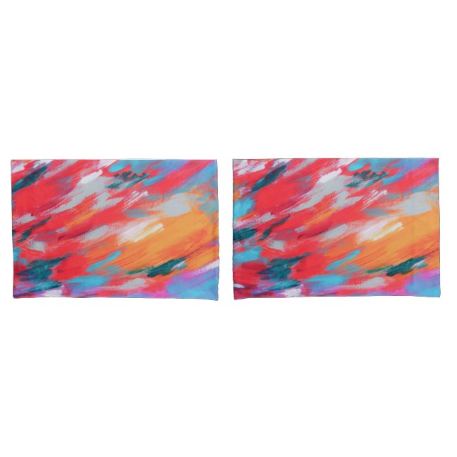 Abstract Palette Acrylic Artwork | Pillowcase (Front-Set)