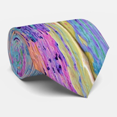 Abstract Palette Knife Art Tie