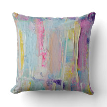 Abstract Palette Knife Painting Pillow