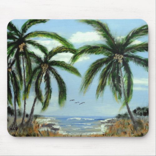 Abstract Palm Trees Mouse Pad