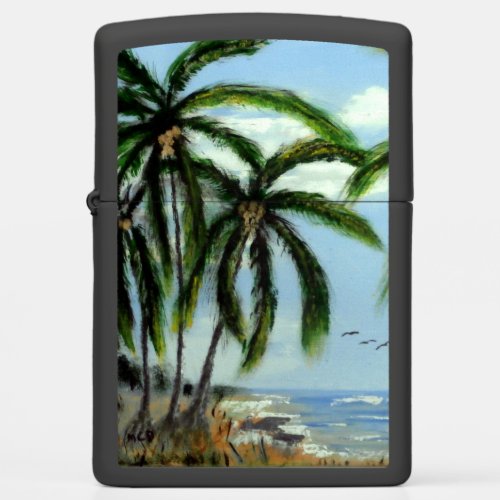 Abstract Palm Trees Zippo Lighter