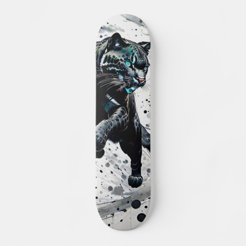 Abstract Panther Skateboard
