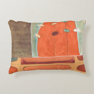Abstract Parade of Eggs by Erica J Vess Accent Pillow