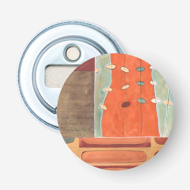 Abstract Parade of Eggs by Erica J Vess Bottle Opener (Front)