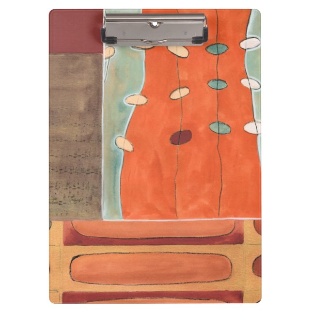 Abstract Parade of Eggs by Erica J Vess Clipboard (Front)