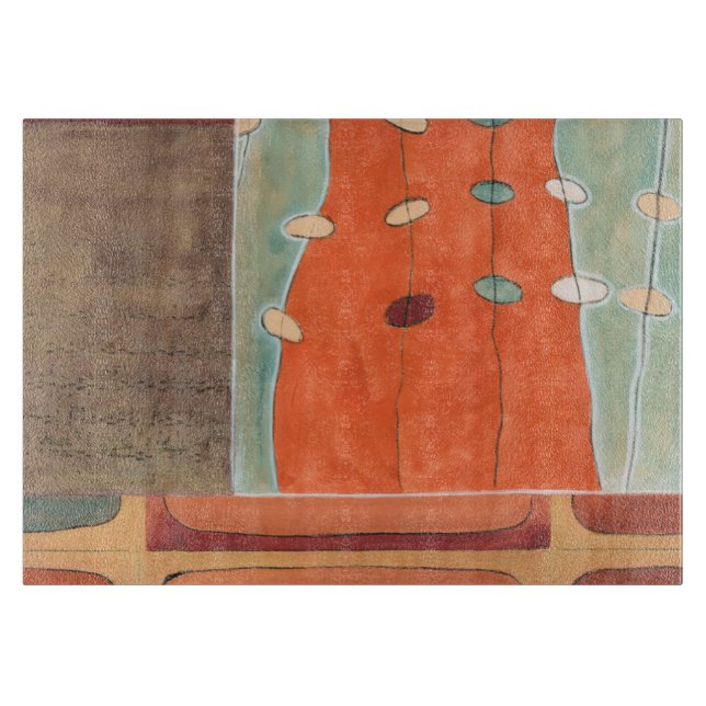 Abstract Parade of Eggs by Erica J Vess Cutting Board (Front)