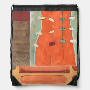 Abstract Parade of Eggs by Erica J Vess Drawstring Bag