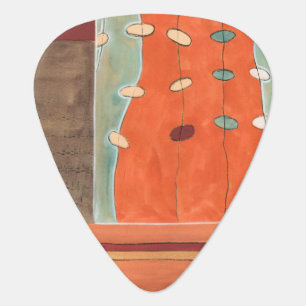 Abstract Parade of Eggs by Erica J Vess Guitar Pick