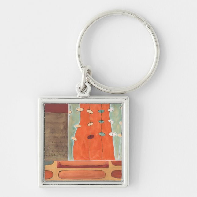 Abstract Parade of Eggs by Erica J Vess Keychain (Front)