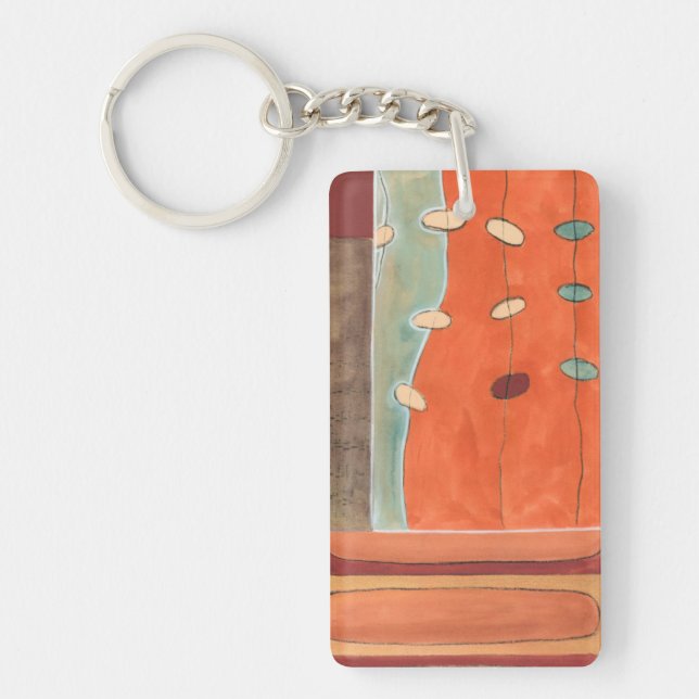 Abstract Parade of Eggs by Erica J Vess Keychain (Front)