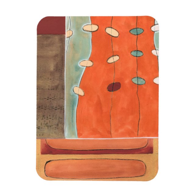 Abstract Parade of Eggs by Erica J Vess Magnet (Vertical)