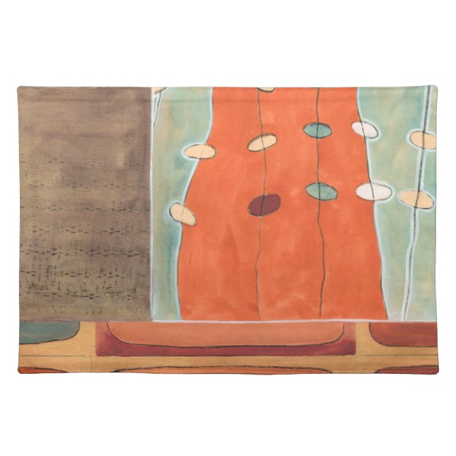 Abstract Parade of Eggs by Erica J Vess Placemat (Front)