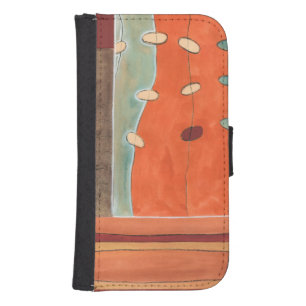 Abstract Parade of Eggs by Erica J Vess Wallet Phone Case For Samsung Galaxy S4