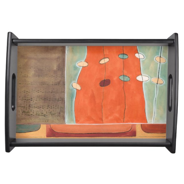 Abstract Parade of Eggs by Erica J Vess Serving Tray (Front)