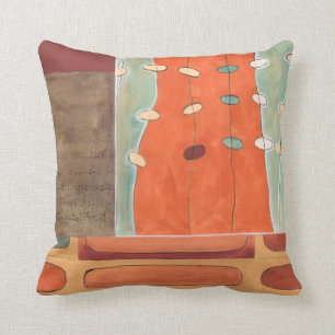 Abstract Parade of Eggs by Erica J Vess Throw Pillow