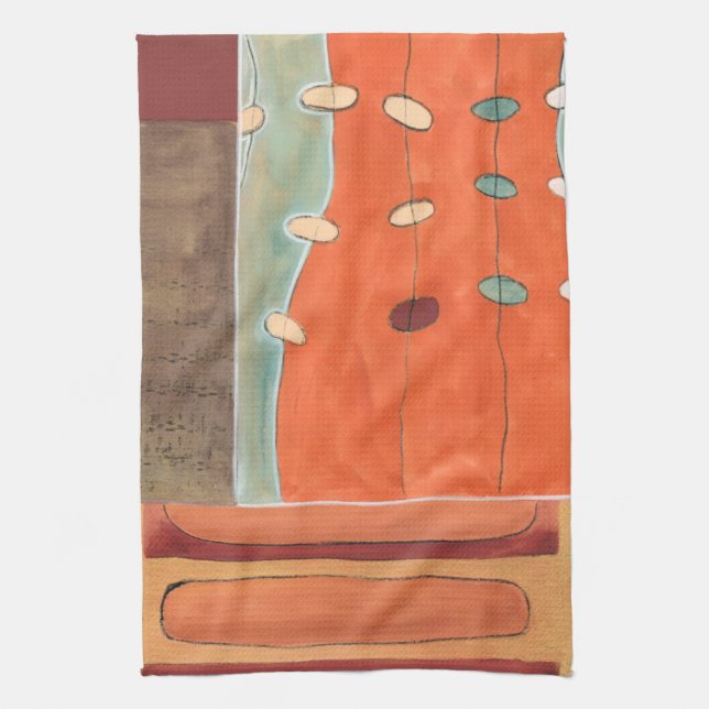 Abstract Parade of Eggs by Erica J Vess Towel (Vertical)