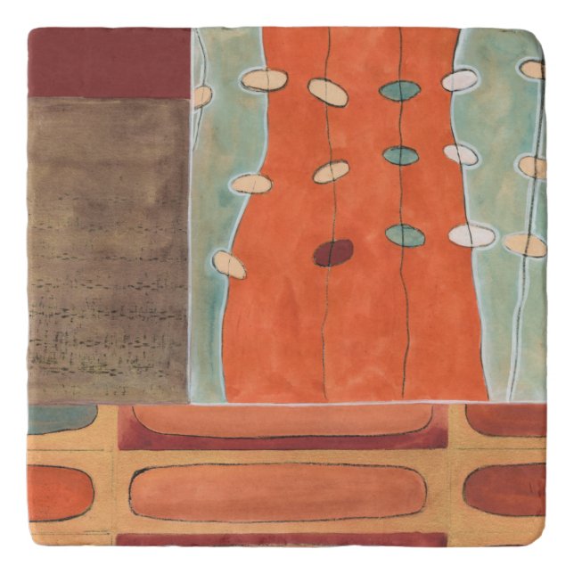 Abstract Parade of Eggs by Erica J Vess Trivet (Front)