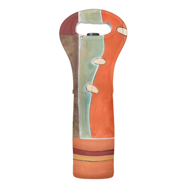 Abstract Parade of Eggs by Erica J Vess Wine Bag (Back)