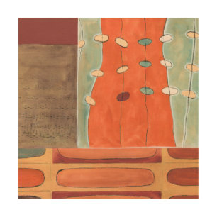 Abstract Parade of Eggs by Erica J Vess Wood Wall Decor