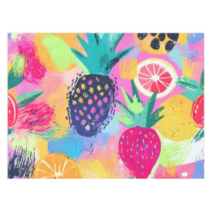 Abstract Paradise Tropical Fruit Fiesta Tablecloth