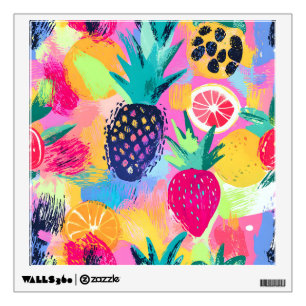Abstract Paradise Tropical Fruit Fiesta Wall Decal