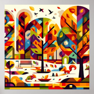 Abstract Park Poster