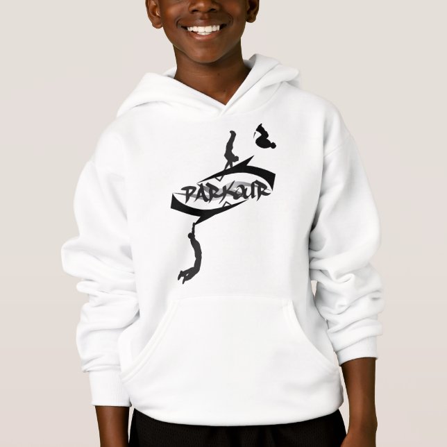 Abstract Parkour Flip Hoodie (Front)
