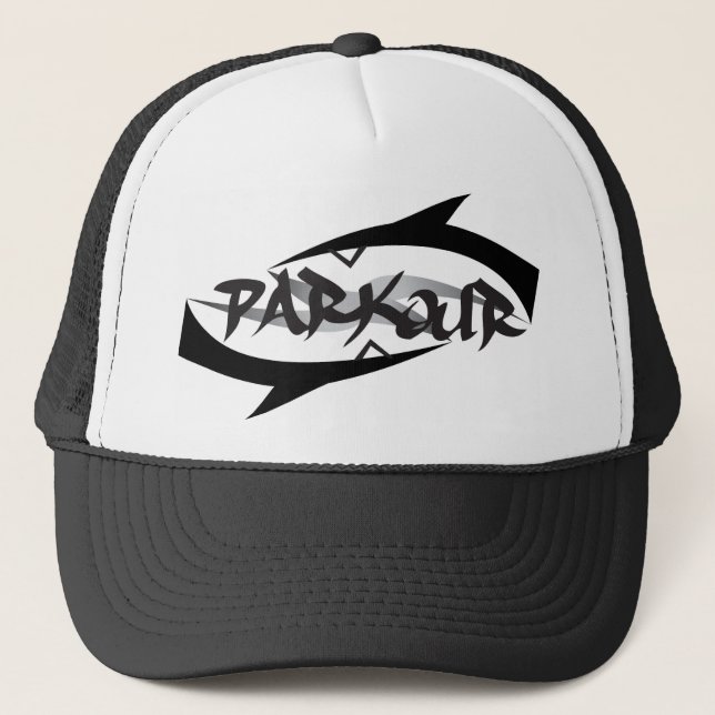 Abstract Parkour Trucker Hat (Front)
