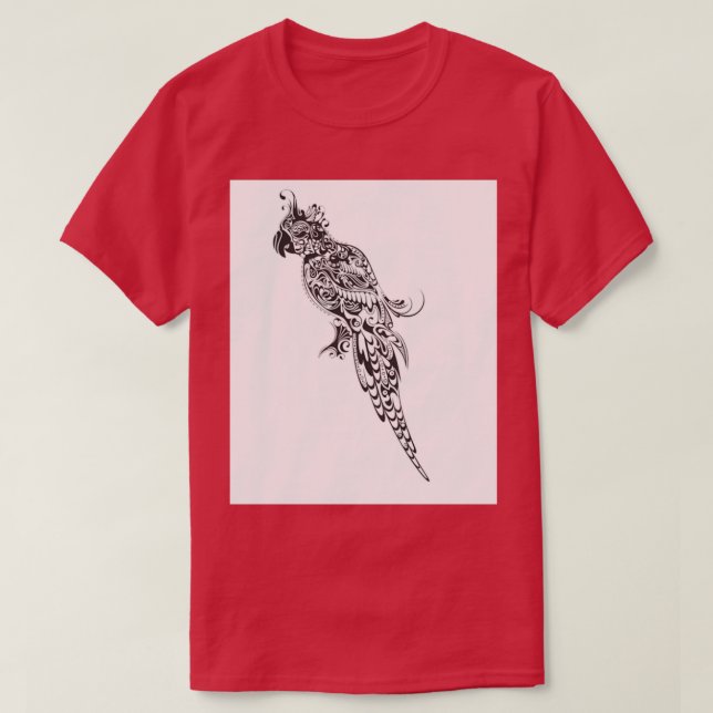 Abstract Parrot Silhouette T-Shirt (Design Front)