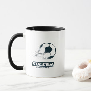 Abstract Particle Soccer Ball Tournament Design Mug