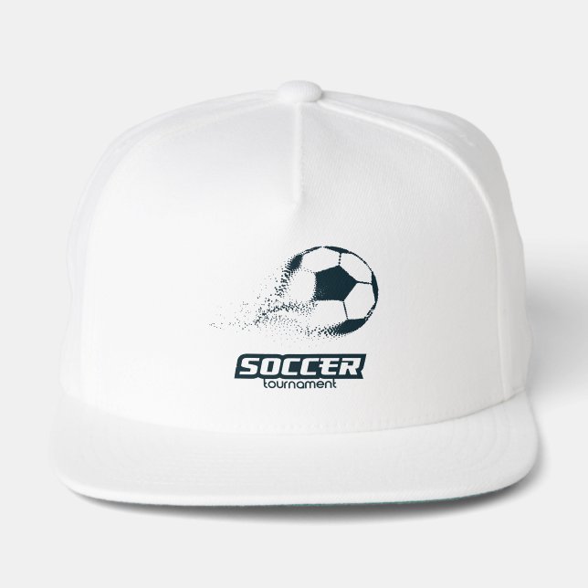 Abstract Particle Soccer Ball Tournament Design Snap Back Hat (Front)