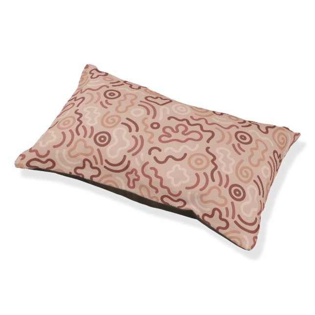 Abstract Party Doodle Pattern Pet Bed (Angled)