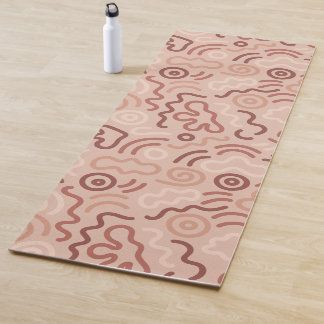 Abstract Party Doodle Pattern Yoga Mat