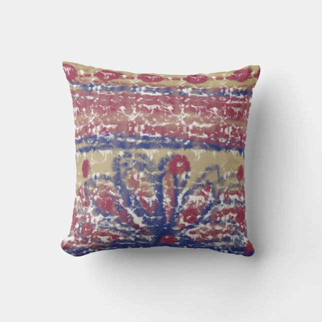 abstract pastel art throw pillow (Front)