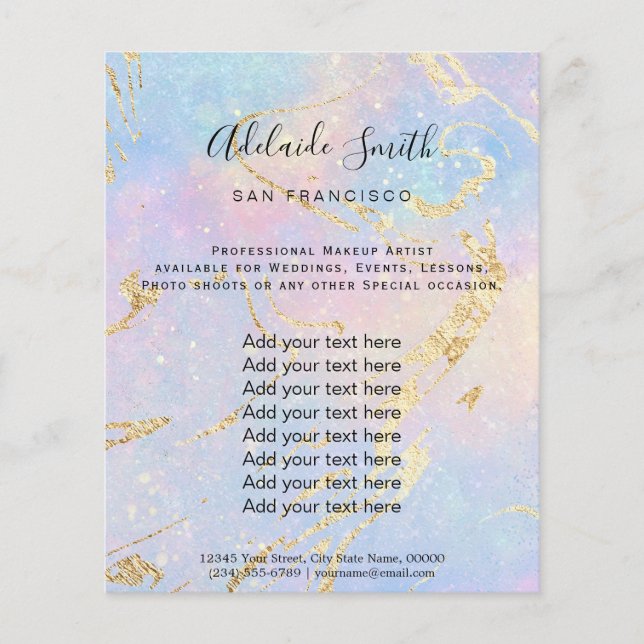 abstract pastel background flyer (Front)