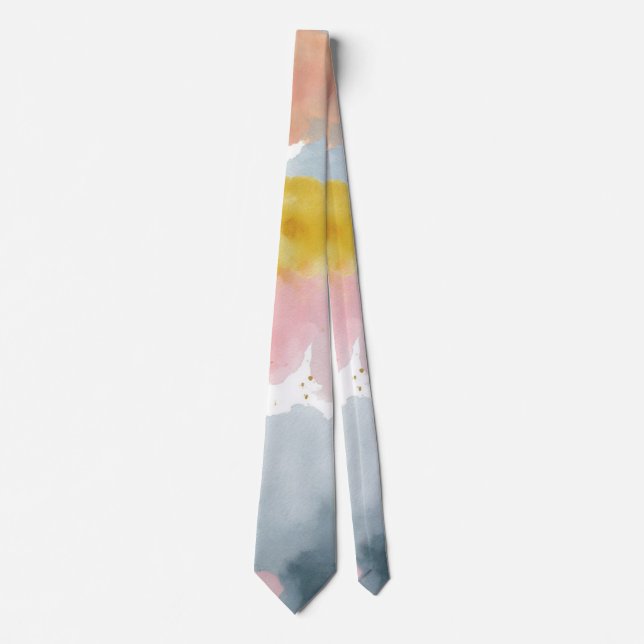 Abstract Pastel Background Neck Tie (Front)