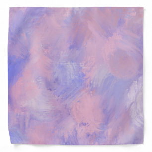 Abstract Pastel Blush Pink and Blue Bandana