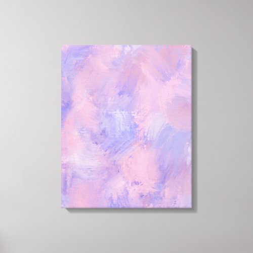 Abstract Pastel Blush Pink and Blue Canvas Print