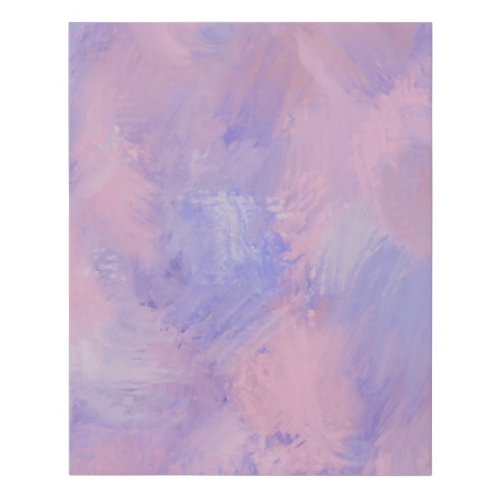 Abstract Pastel Blush Pink and Blue Faux Canvas Print