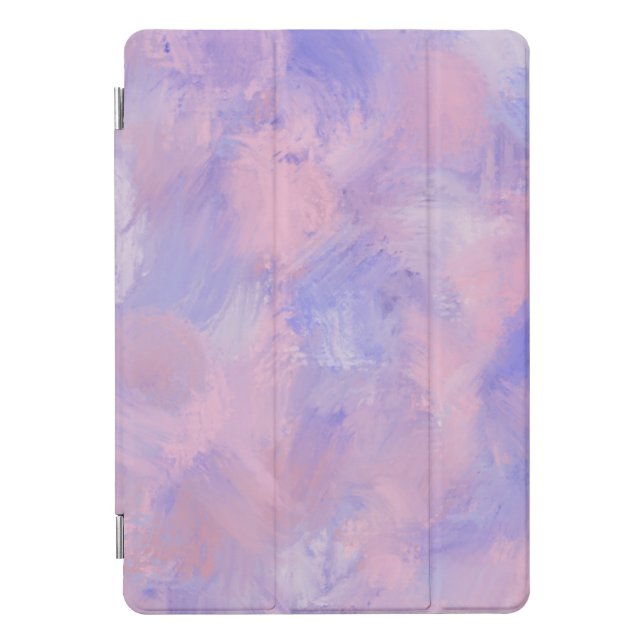 Abstract Pastel Blush Pink and Blue iPad Pro Cover (Front)