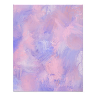 Abstract Pastel Blush Pink and Blue Photo Print