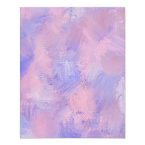 Abstract Pastel Blush Pink and Blue Photo Print